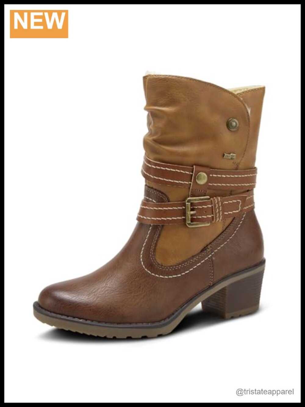 Waterproof Winter Snow Boots Mid Calf Zip Faux Fur Trim Vegan Comfort